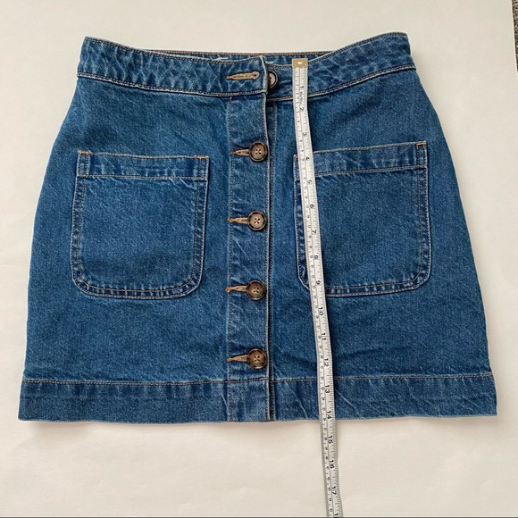 WE THE FREE Denim Jean Skirt button up Super High Rise Size 24 - 4 pockets - Picture 8 of 16
